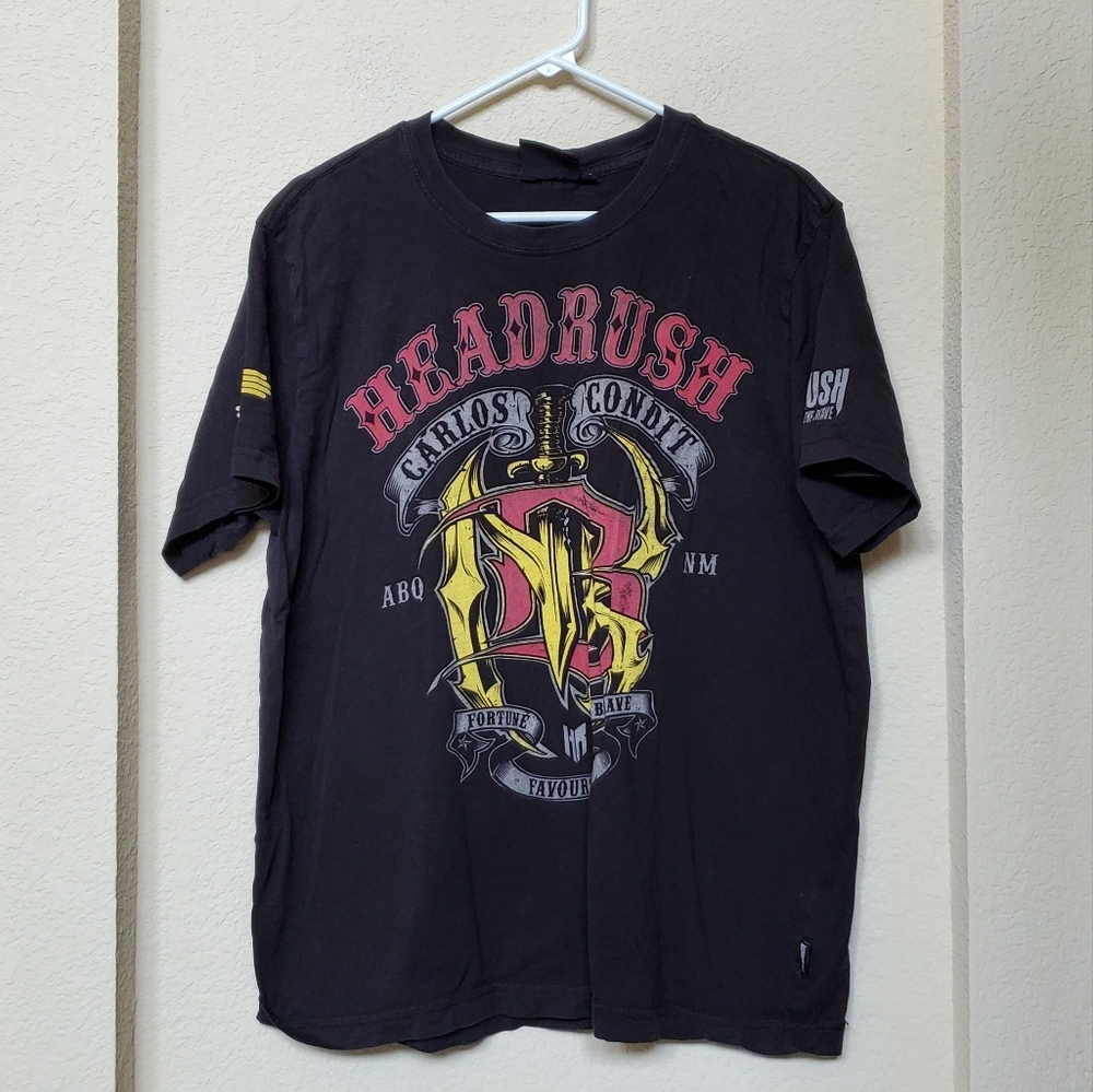 Headrush Black Graphic Tee.  Size 2XL